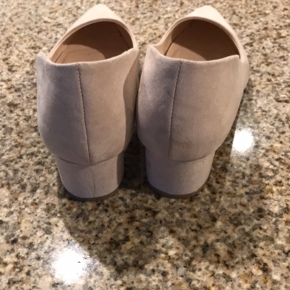 NEW QUPID POINT TOE HEELS WOMENS 6 TAN NATURAL NUDE KITTEN HEEL SHOE POINTED - Picture 4 of 4